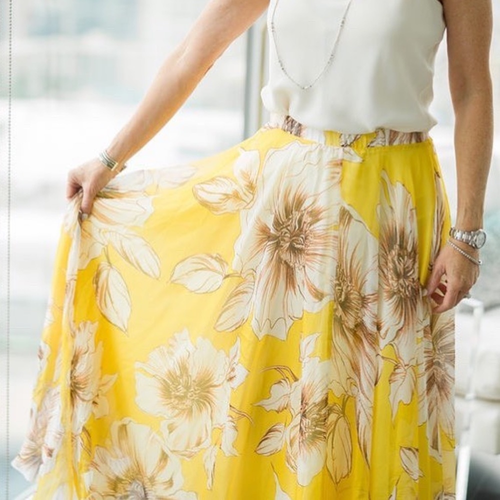 CHICWISH Floral Maxi Skirt